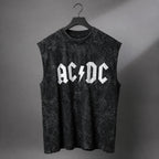 Men's Acid Wash Oversized Gym Vest
