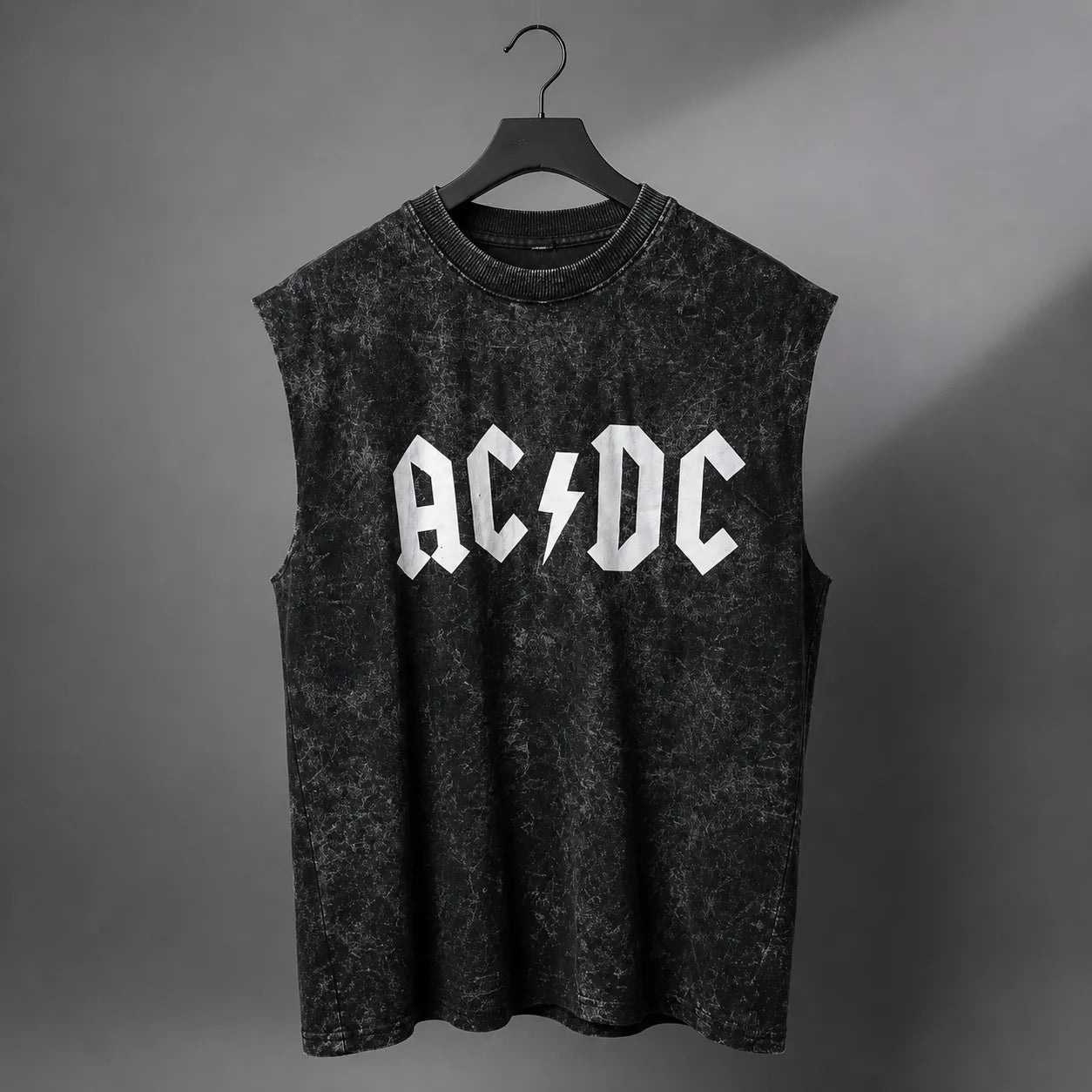 Men's Acid Wash Oversized Gym Vest