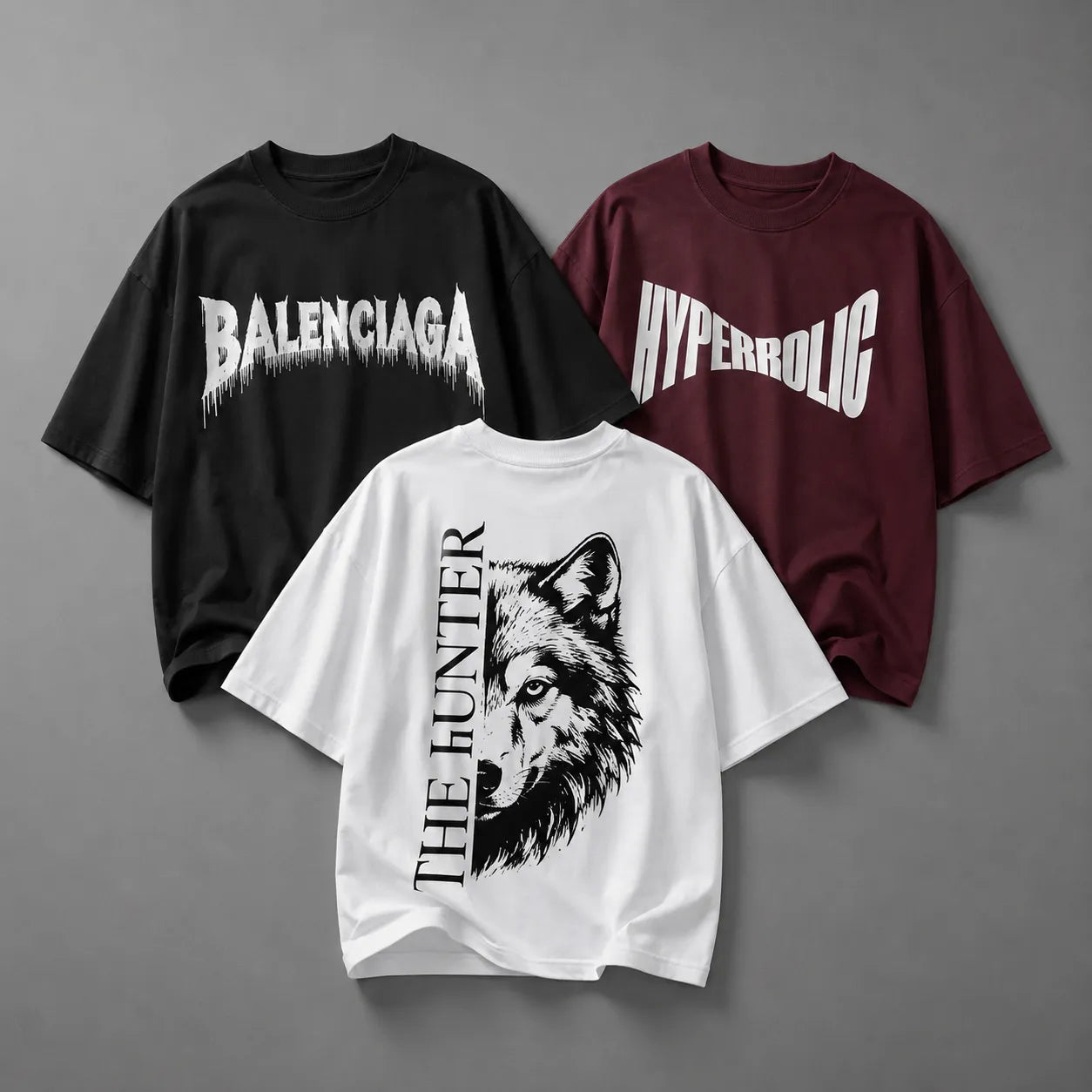 Oversized T-Shirt Combo Pack of 3 Tees