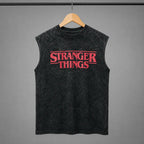 Men Acid Wash Sleeveless Gym Vest