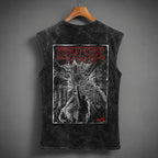 Men Acid Wash Sleeveless Gym Vest