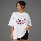 White Floral Dior Oversized T-shirt