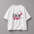 White Floral Dior Oversized T-shirt