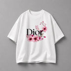 White Floral Dior Oversized T-shirt