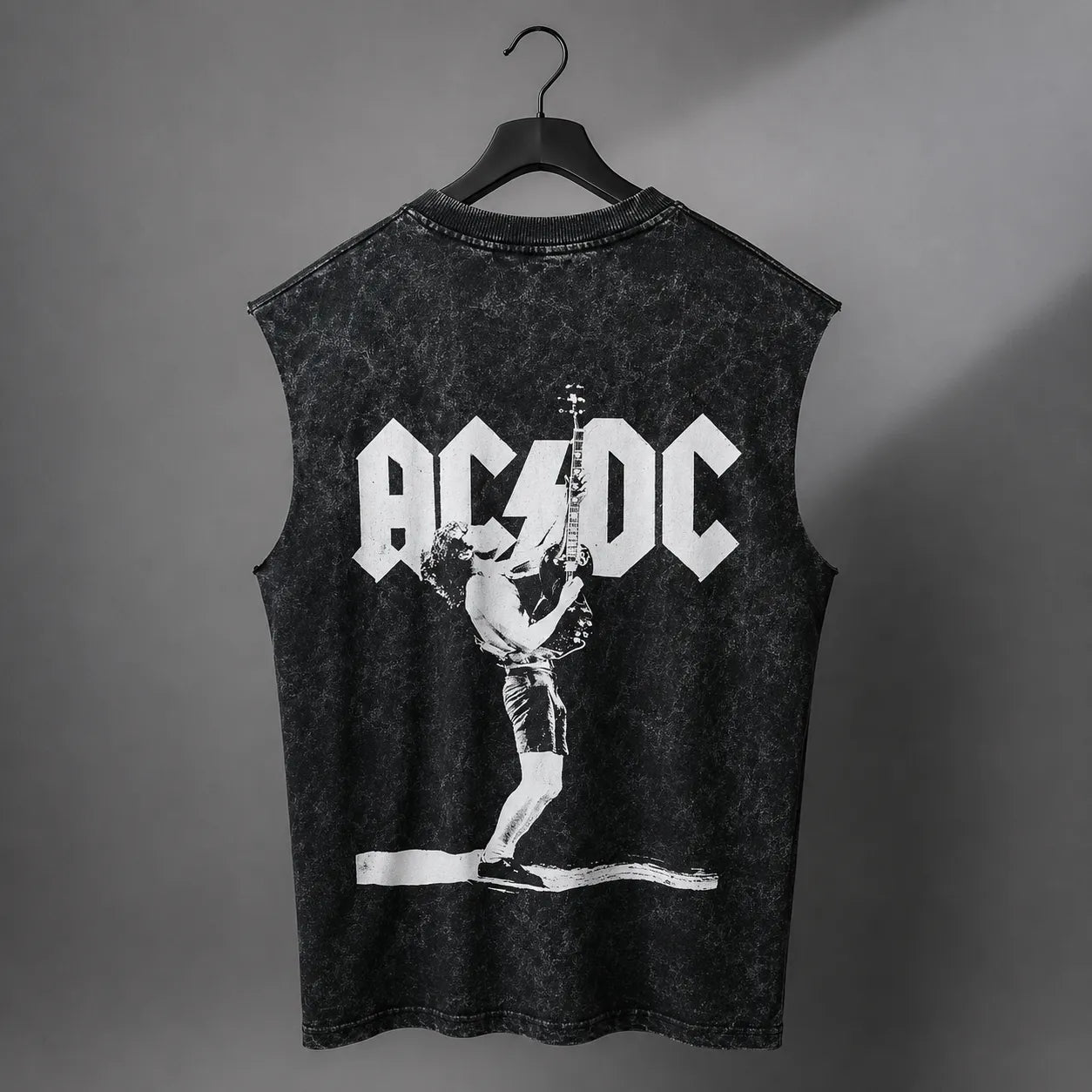 Men's Acid Wash Oversized Gym Vest