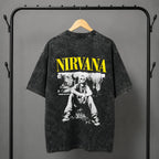 Oversized Acid Wash Nirvana T-Shirt for Men